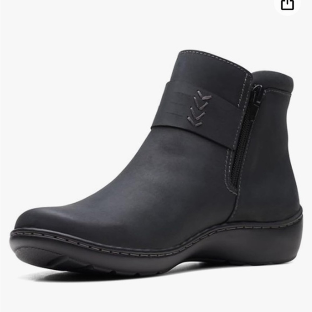 Clarks Black Ankle Boots